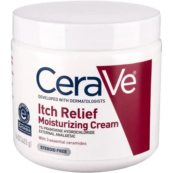 Cerave Moisturizing Cream, Itch Relief - 16 oz