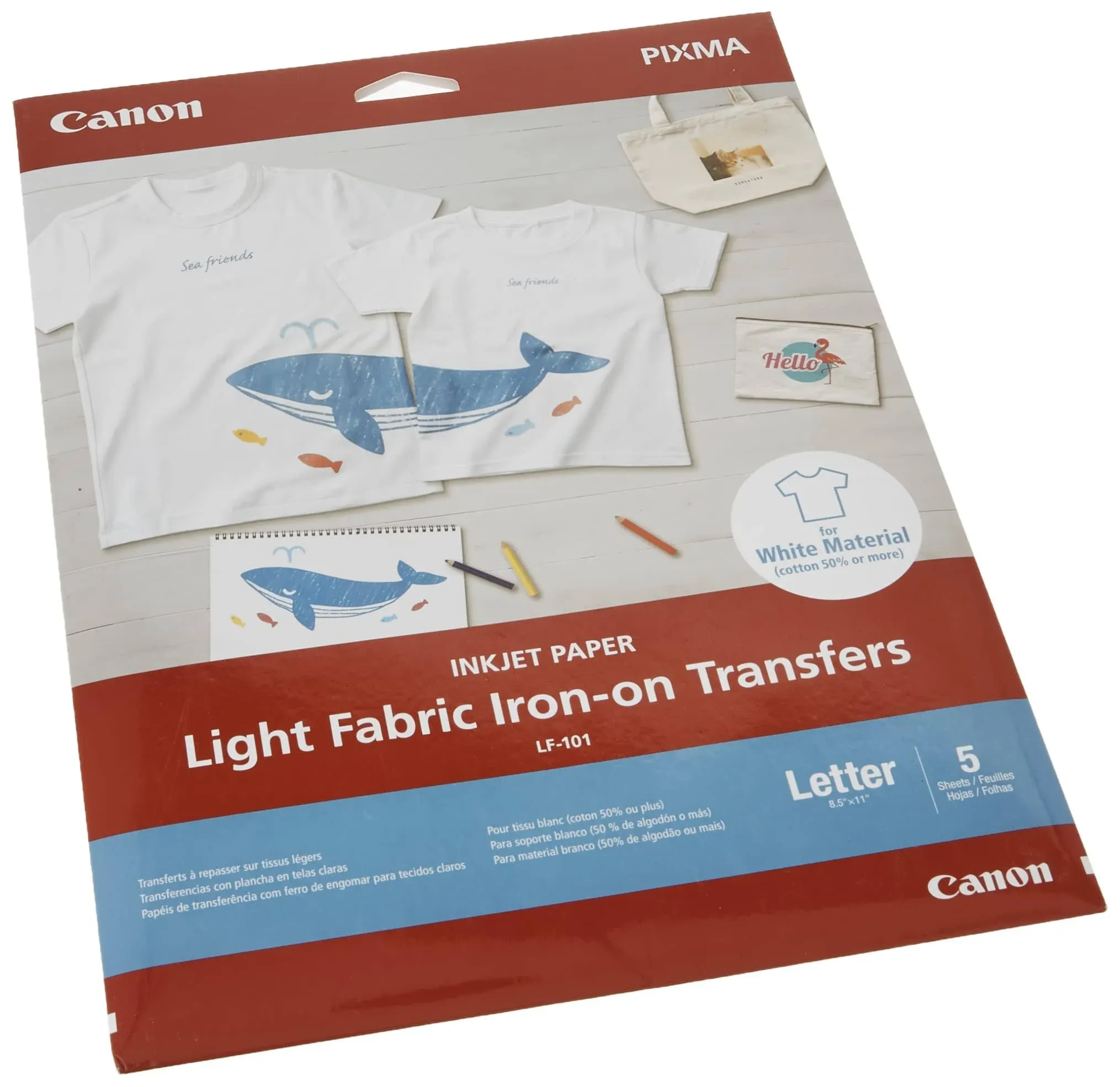 Canon LF-101 Iron On Transfers (5 sheets) - 4004C004 ❤️️✅❤️️✅❤️️ Brand New!