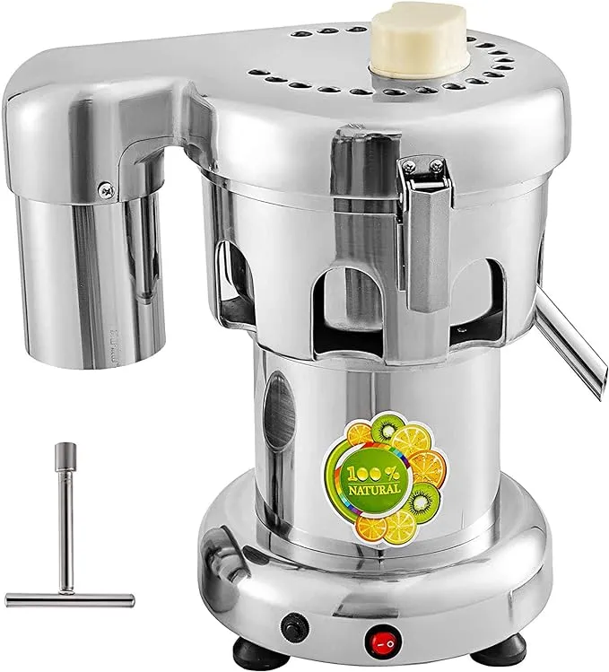 VBENLEM Commercial Juice Extractor Heavy Duty Juicer Aluminum Casting and Stainless Steel Constructed Centrifugal Juice Extractor Juicing Both Fruit