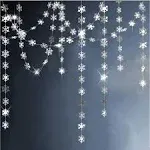 Cheerland Silver Snowflake Garland