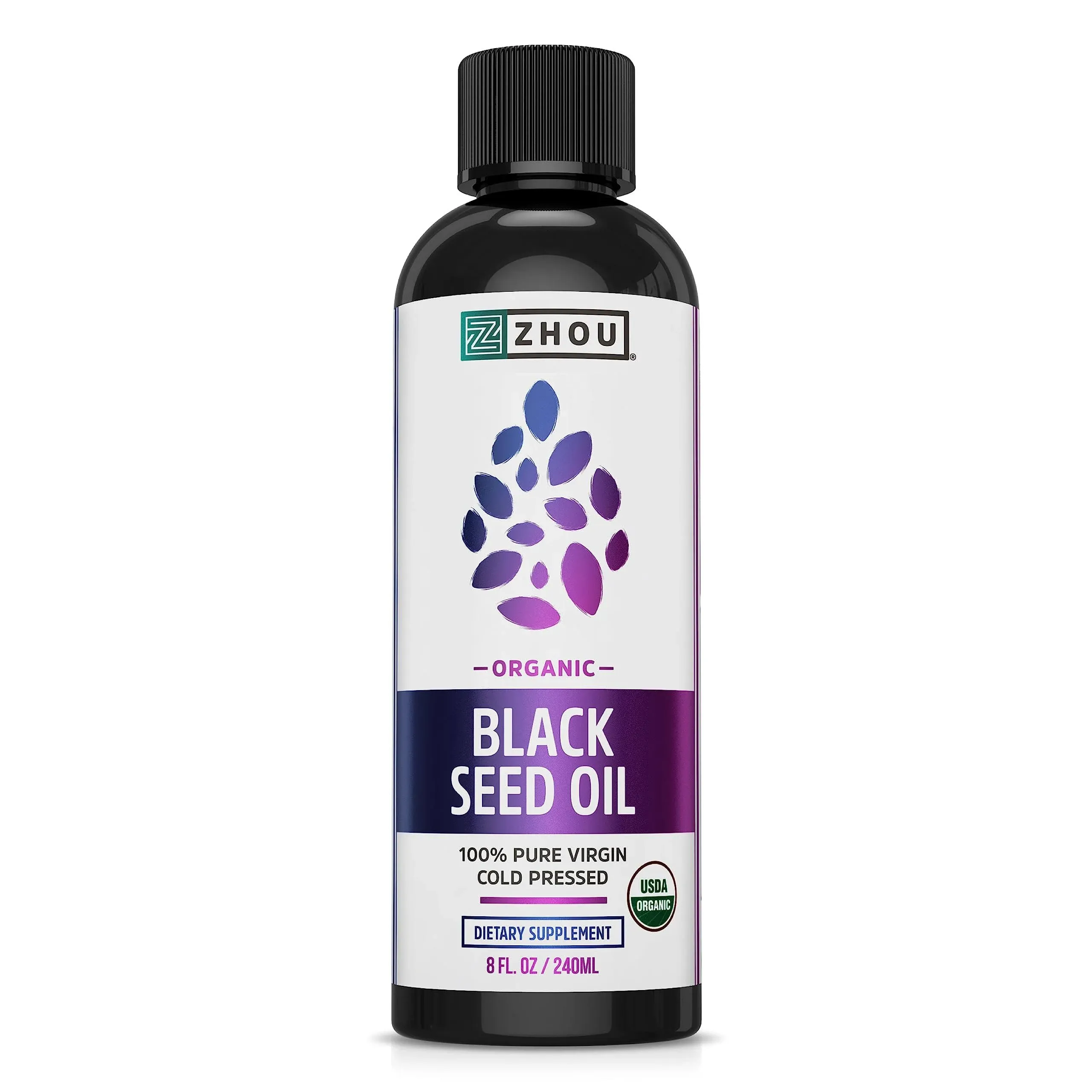 USDA Certified Organic Black Seed Oil - 100% Virgin, Cold Pressed Source of Omega 3 6 9 - Nigella Sativa Black Cumin - Super Antioxidant for Immune