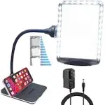 MagniPros 4X Magnifying Glass with Bright LEDs and Stand, Flexible Gooseneck ...