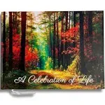 Funeral Guest Book | Memorial Guest Book | Guest Book for Funeral Hardcover | Guestbook for Sign in, Celebration of Life Memorial Service | Funeral Guest Sign Book with Memory Table Card Sign Included