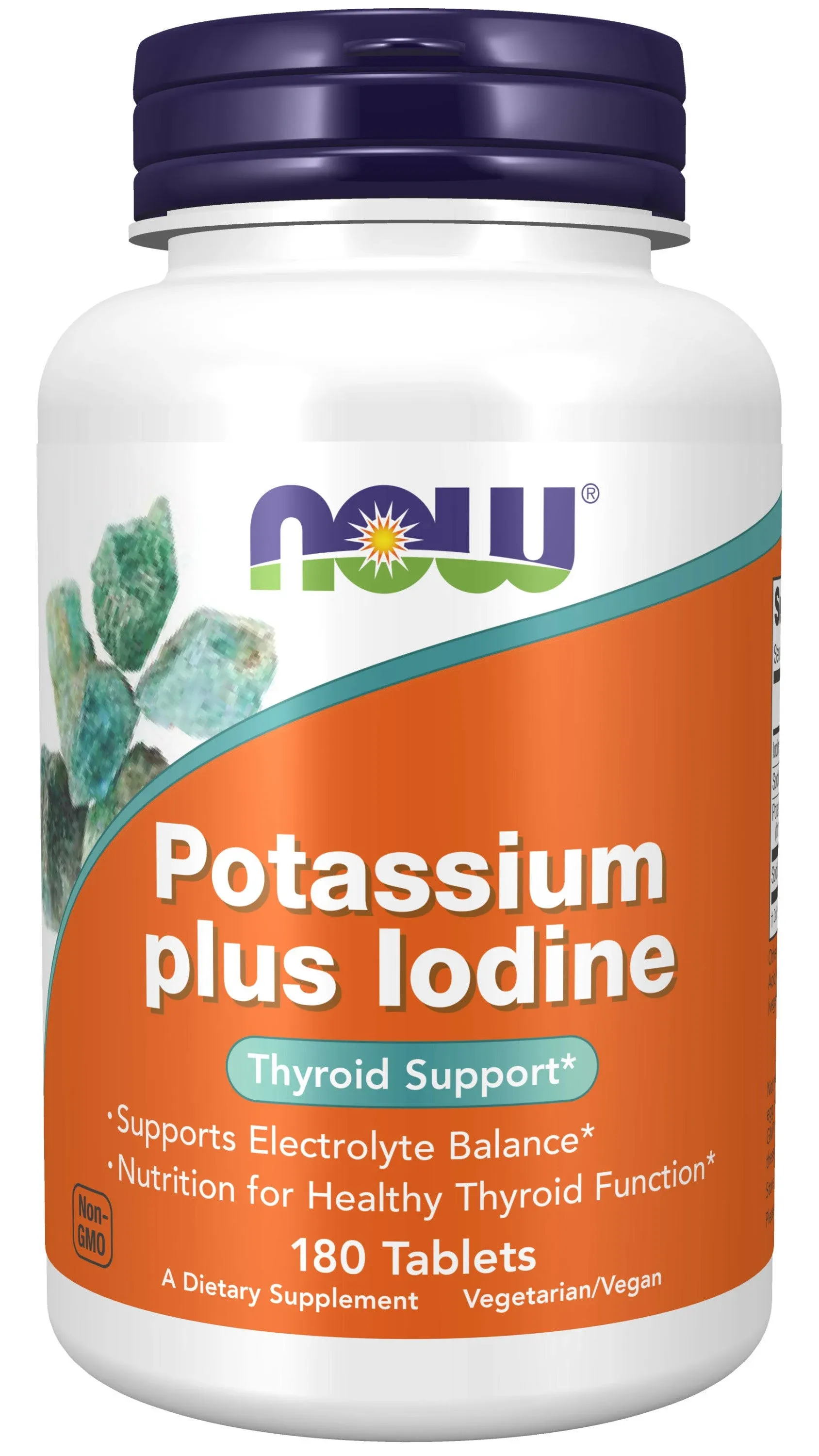 NOW FOODS Potassium plus Iodine - 180 Tablets