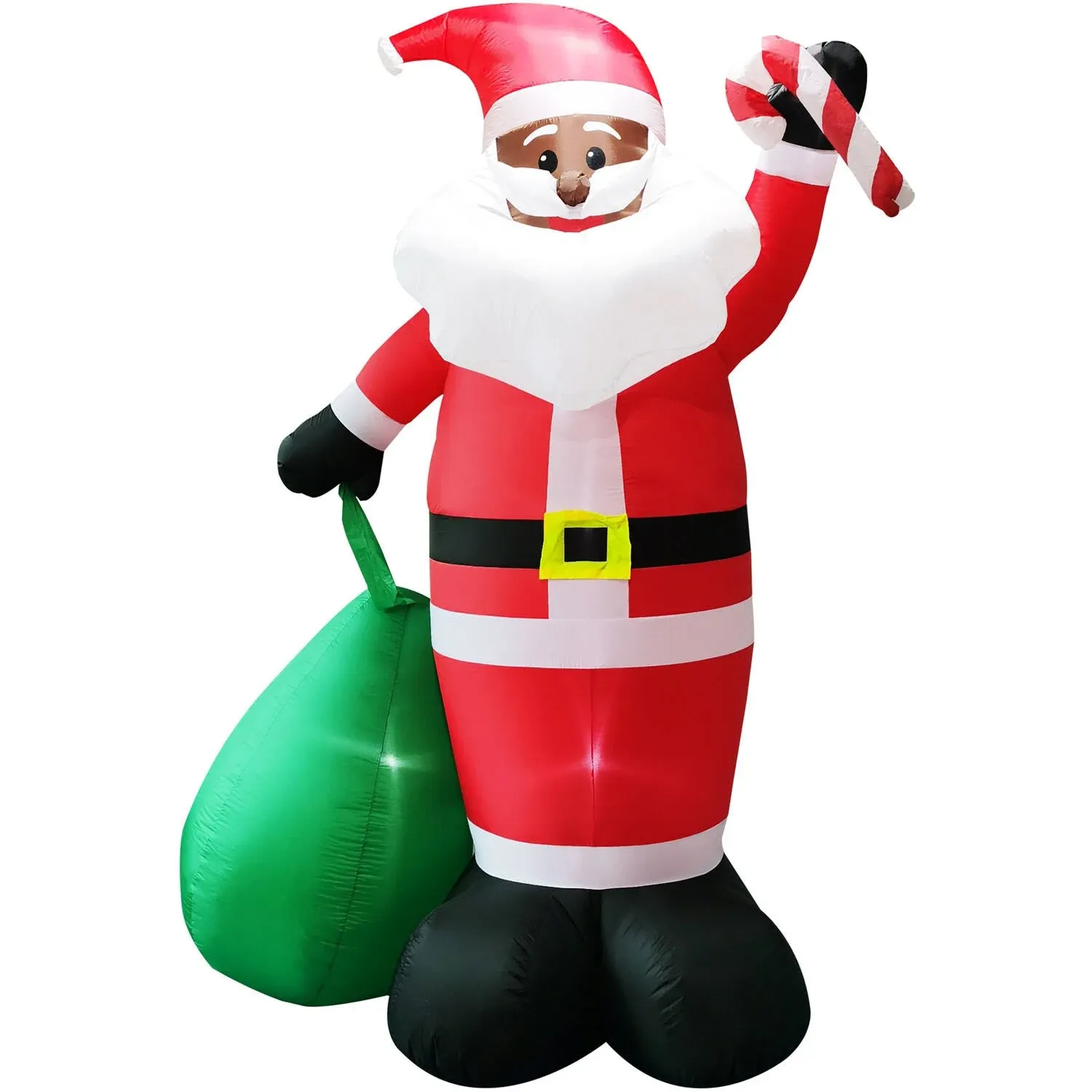 10 ft Tall Prelit African American Santa Holding Toy Sack Inflatable - Modern - Outdoor Holiday Decorations - by Almo Fulfillment Services | Houzz