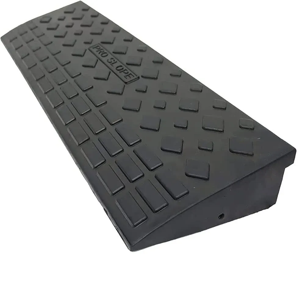 TECHTONGDA 3.7&#039;&#039; Rubber Dock Vehicle Extendable Curb Ramp Loading 20 Ton 44000lb