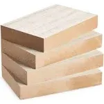 Bright Creations Unfinished Wood Rectangles for Crafts 6x4 in 4 Pack