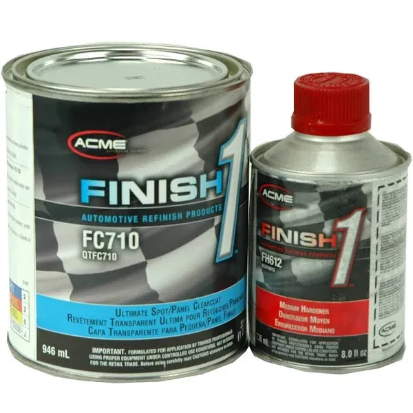 Finish 1 2K Urethane Automotive Clear Coat: 32 oz. Quart Clear Coat + 8 oz. Activator