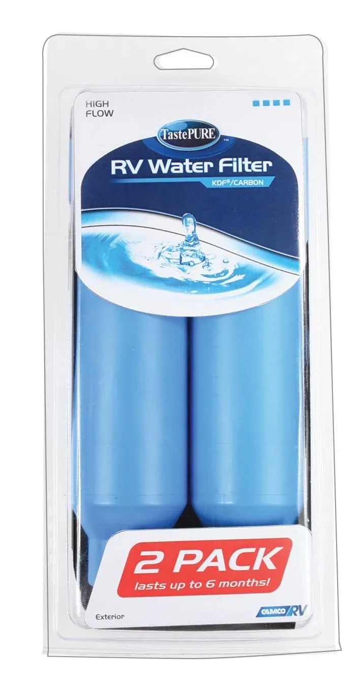 Camco 40045 TastePURE Inline RV Water Filter (2 Pack)