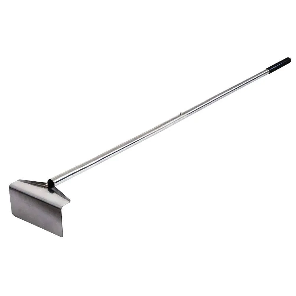 Coal Rake Grill Ash Tool,BBQ Charcoal Rake Stainless Steel Ash Rake for Pizza Oven - 32 Inches