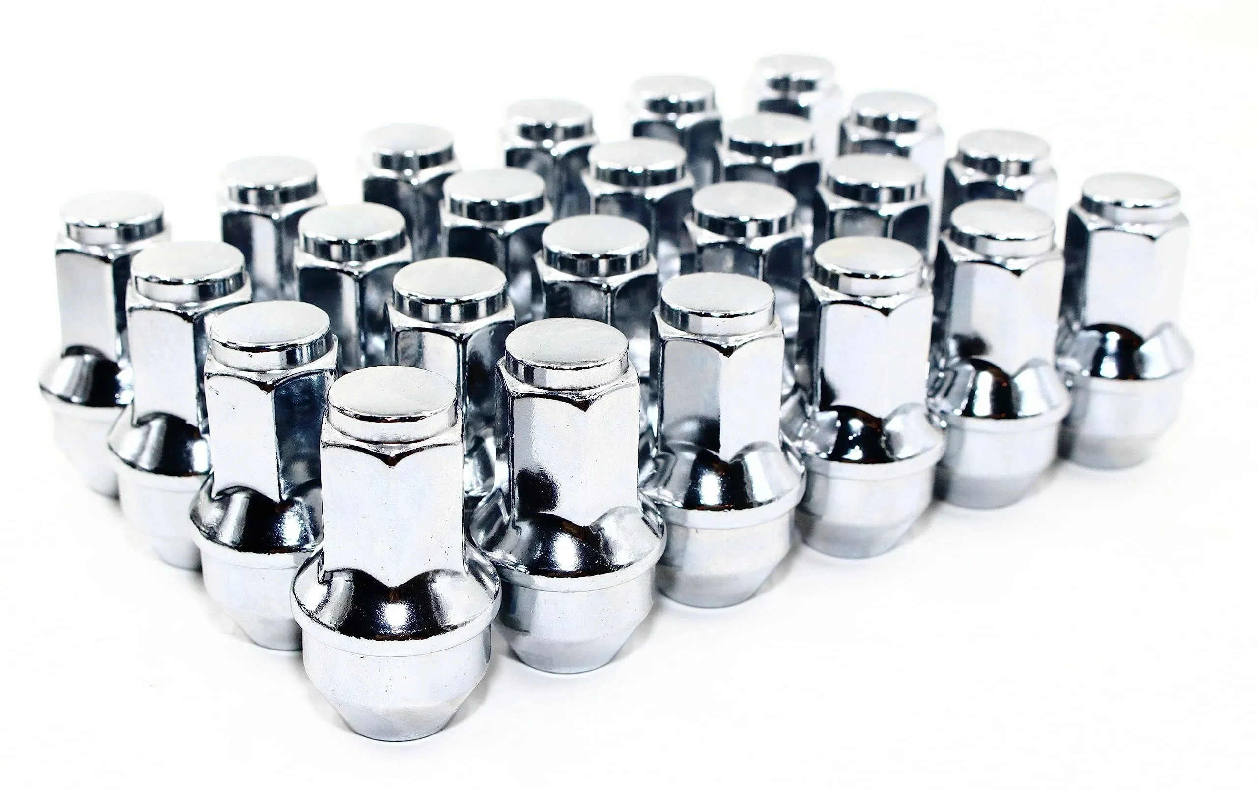 24 14x2.0 13/16 2&#034; OE Chrome Factory Style Large Acorn Seat Lug Nuts Ford F-150