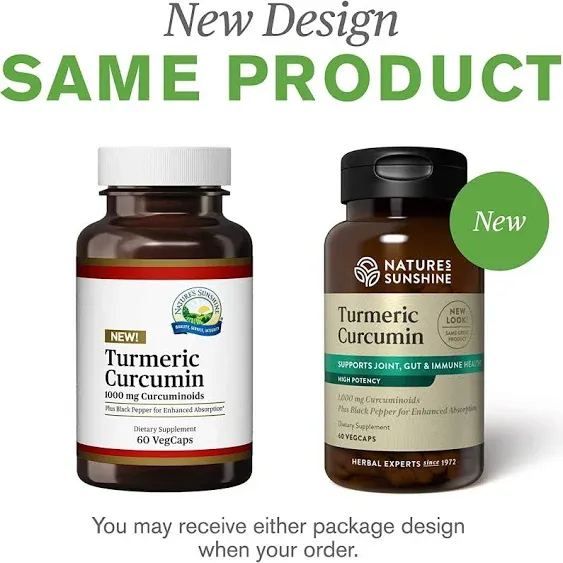 Natures Sunshine Turmeric Curcumin Capsules 60