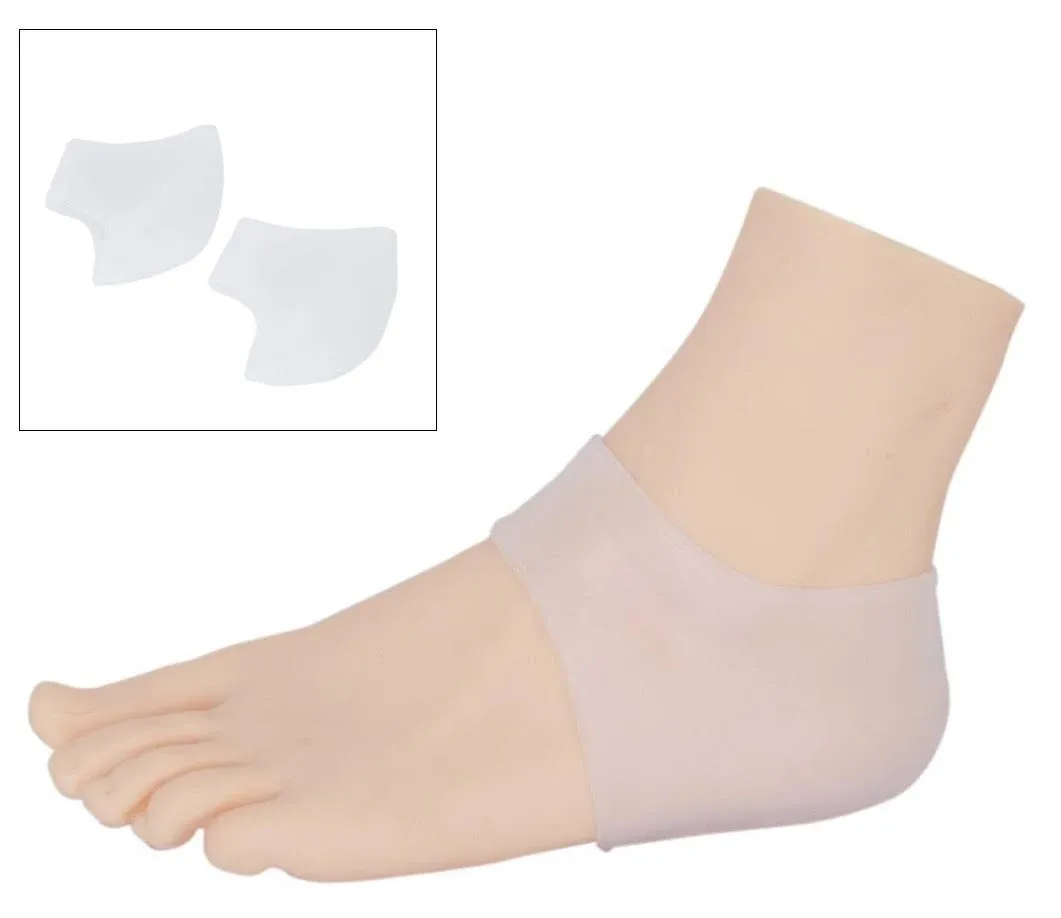 Crystal Crown® Moisturizing Silicone Gel Heel Socks Cracked Foot Skin Care Protector Set of 2