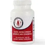 American Ginseng Capsules -500 mg. Potent Ground Ginseng Root - No Fillers, Binders or Other Additives.