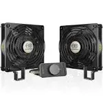 AC Infinity Axial S1225D, Dual 120mm Muffin Fan with Speed Controller, for Doorw