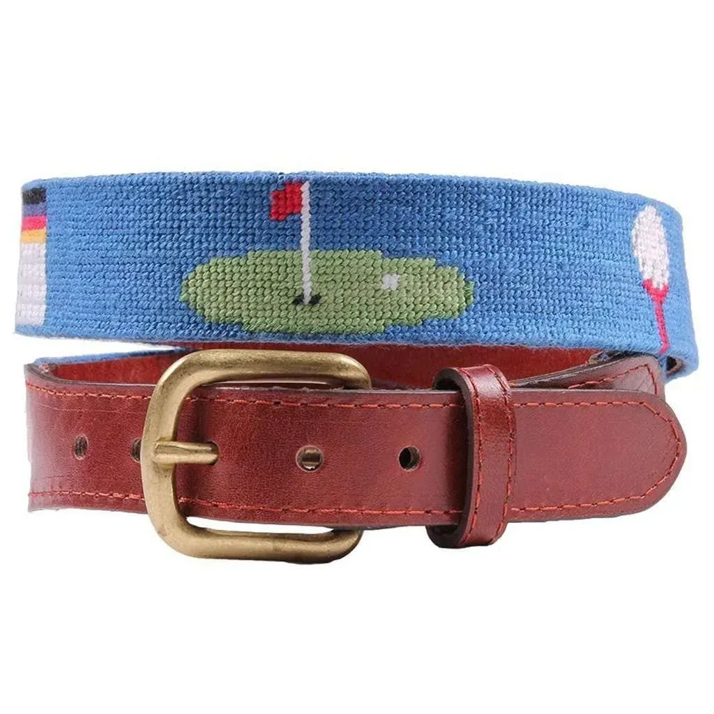 Smathers & Branson Golfer's Life Needlepoint Belt