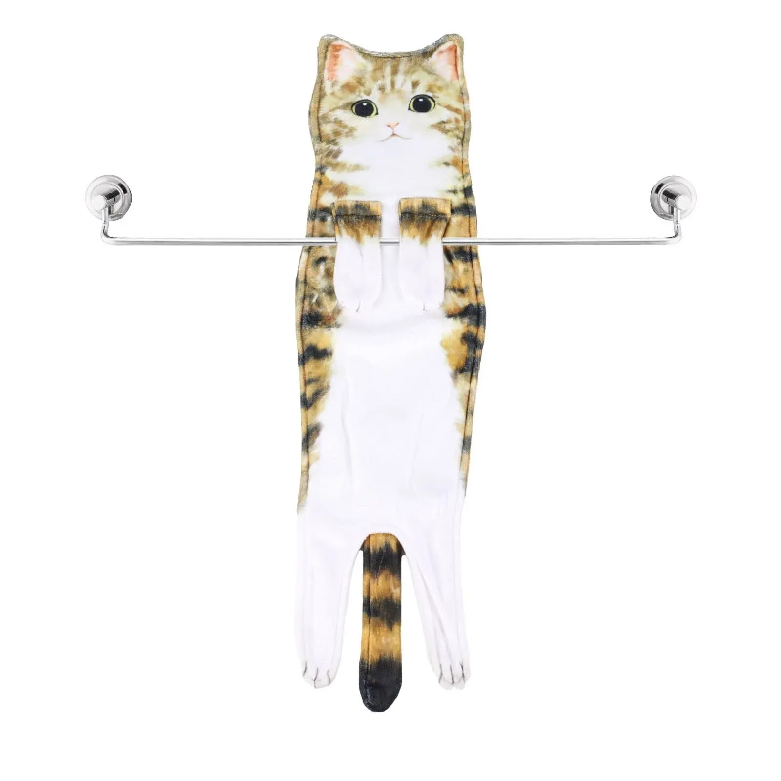 Cat Funny Hand Towels for Bathroom Kitchen - 1 PC Decor Small, Civet 