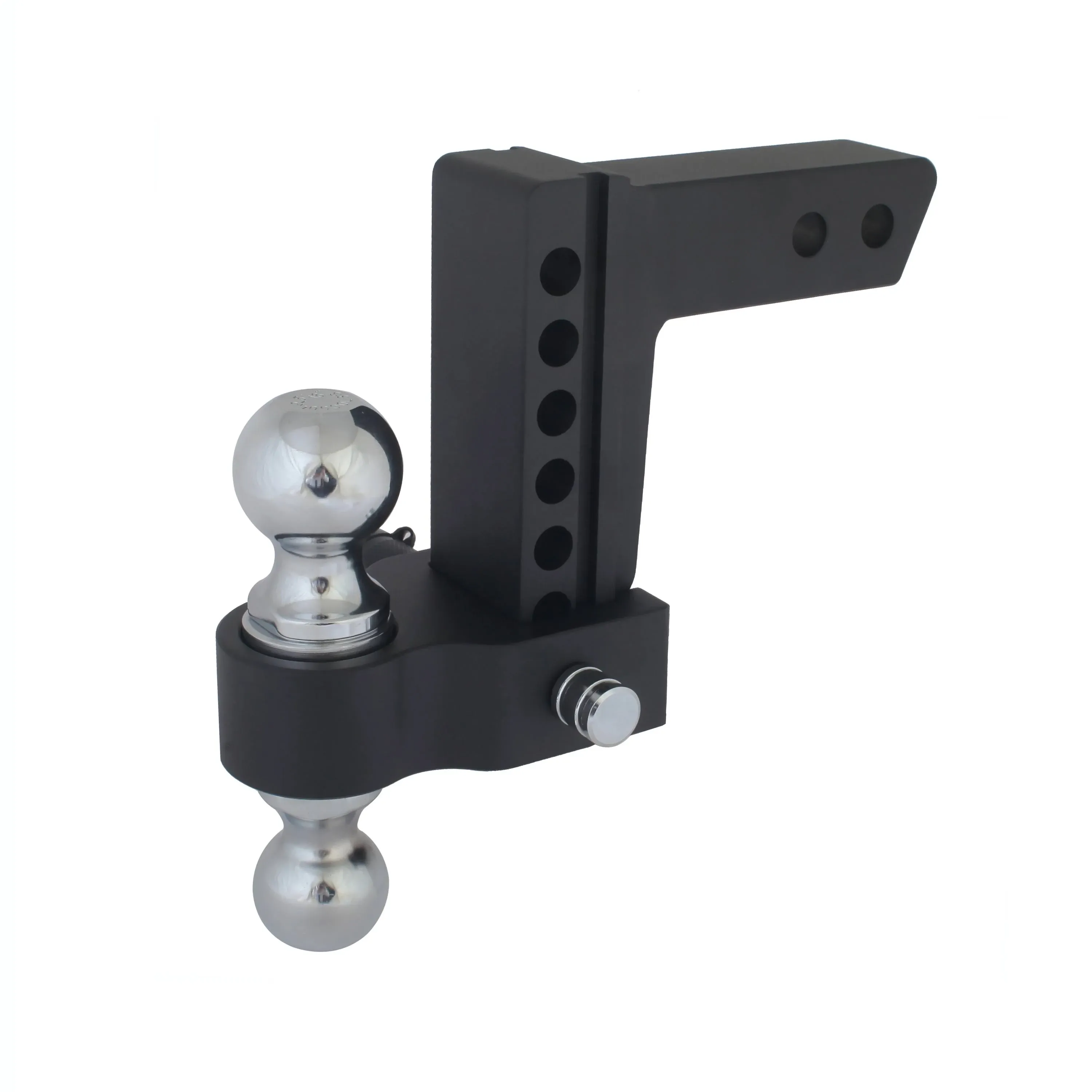 Trailer Valet Blackout 8,000 lbs / 10,000 lbs Capacity Adjustable Drop Hitch, 2 inch and 2-5/16 inch Ball - 0-6 inch Drop