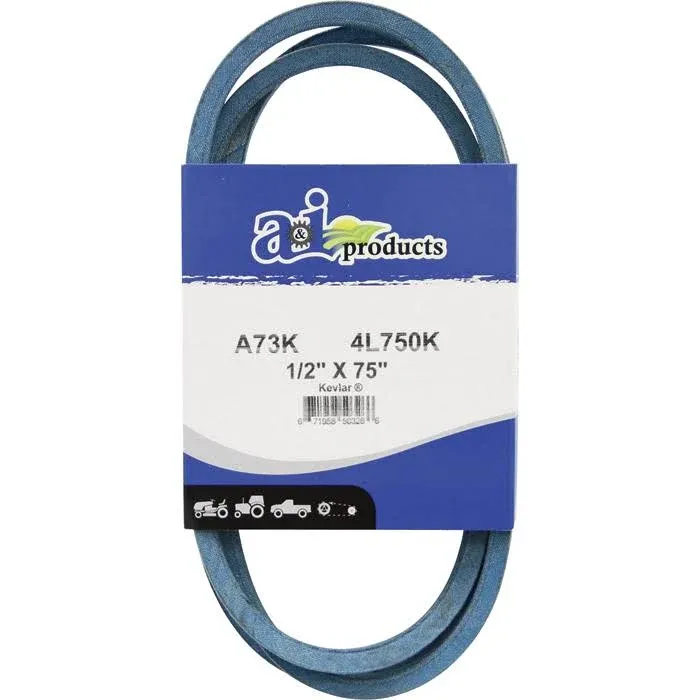 A73K 4L750K Heavy Duty V-Belt 1/2 inch x 75 inches