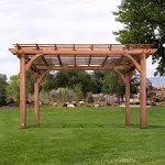 Backyard Discovery 10 x 14 pergola 10-ft W x 14-ft L x 7-ft 10-3/4-in H Brown Wood Freestanding Pergola