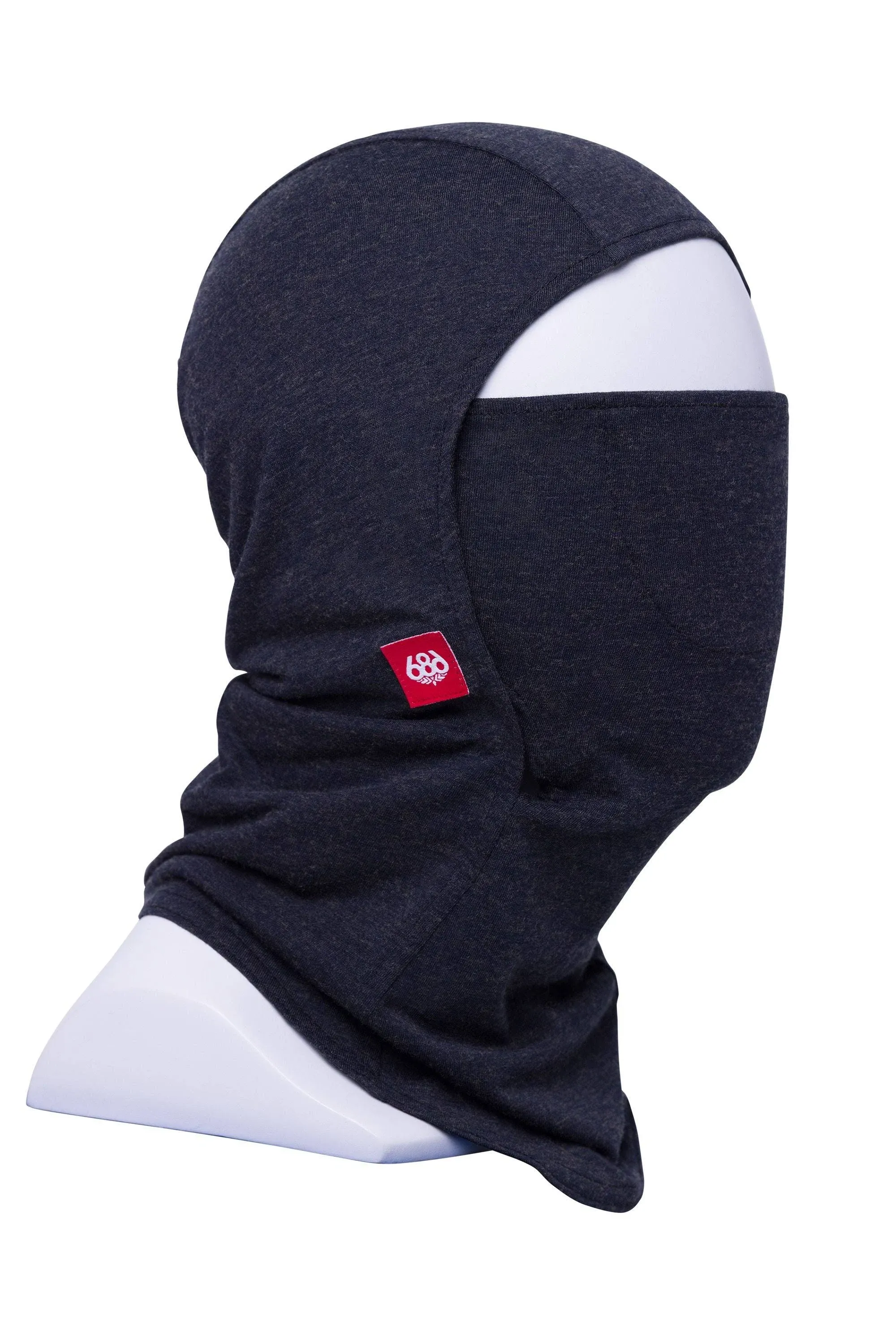 686 Deluxe Hinged Merino Balaclava - Cold & Windproof Face Mask - Ergonomic Ski Mask Made from a Wool Blend - One Size Fits All - Black Heather