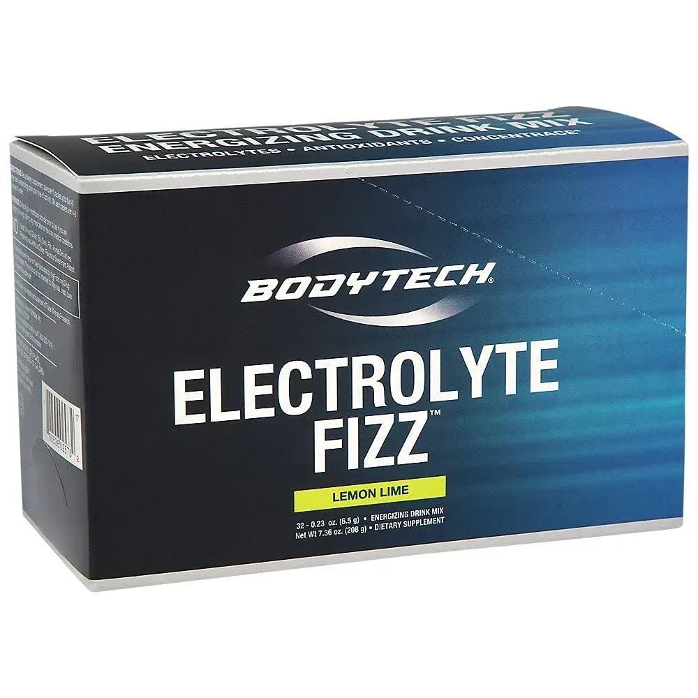 BodyTech Electrolyte Fizz, Lemon Lime - 7.04 oz box