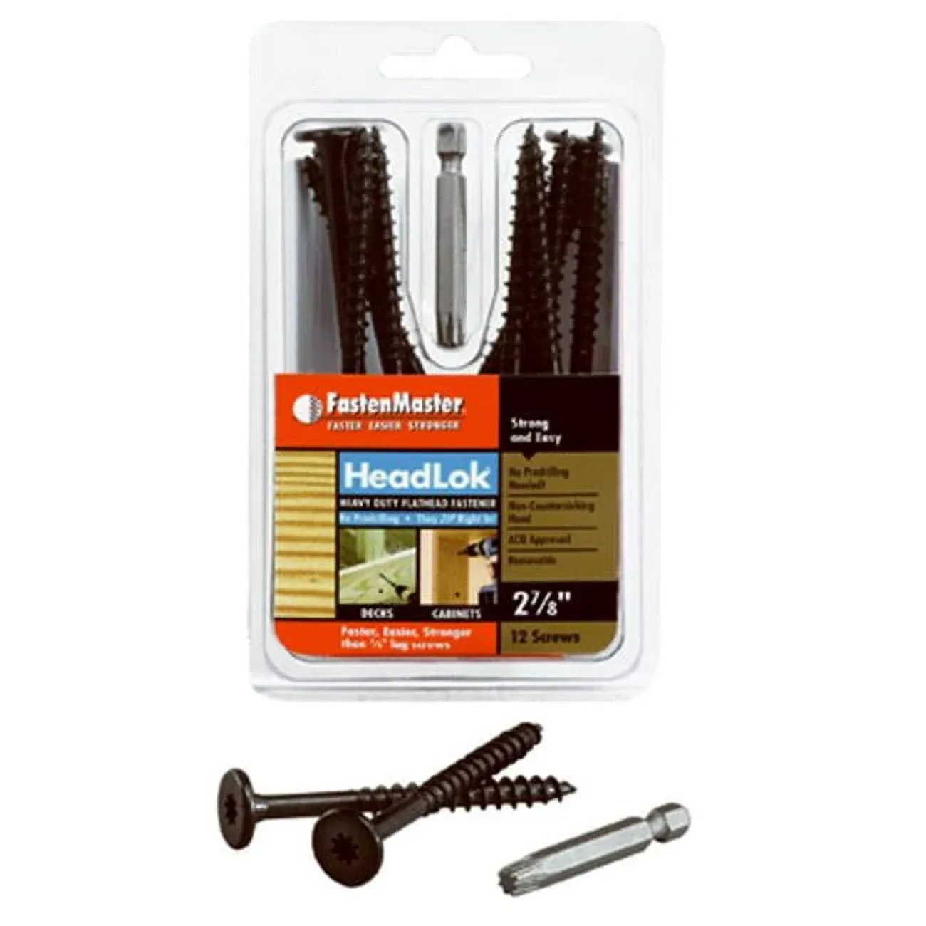 FastenMaster FMHLGM278-12 Fastenmaster 2.88 in. Headlock Screw - 12 Pack