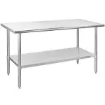 Hally Stainless Steel Table for Prep & Work 24 x 60 Inches