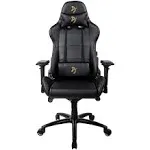 Arozzi Verona Signature Gaming Chair - For Gaming - PU Leather, Metal, Foam - Gold