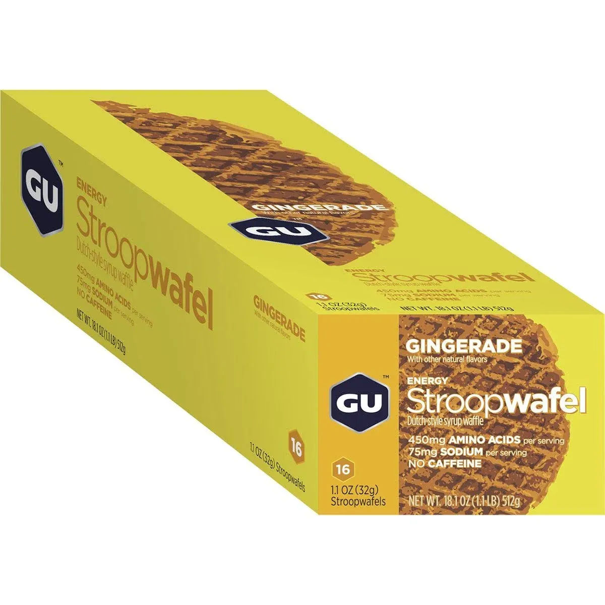 GU Energy Stroopwafel, Gingerade - 16 count