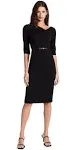 Black Halo 3/4 Sleeve Jackie O Dress | Black | Size 8 | Shopbop