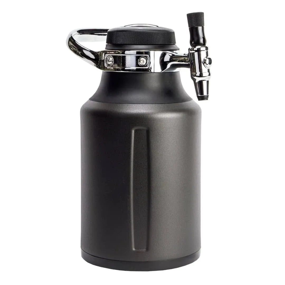 GrowlerWerks uKeg Go Carbonated Growler and Craft Beverage Dispenser for Beer, Soda, Cider, Kombucha and Cocktails, Amazing Gift for Beer Lovers, 64 oz, Midnight