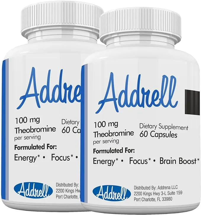 Addrell Energy Stimulant Pills- Natural Study Supplements Alternative Pill &amp;... 