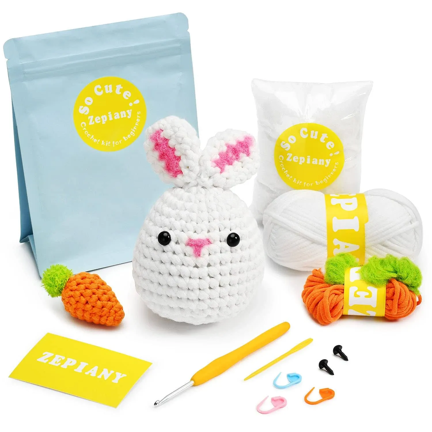 Zepiany Crochet Kits for Beginners - All-In-One Stuffed Animal Knitting Sets ...