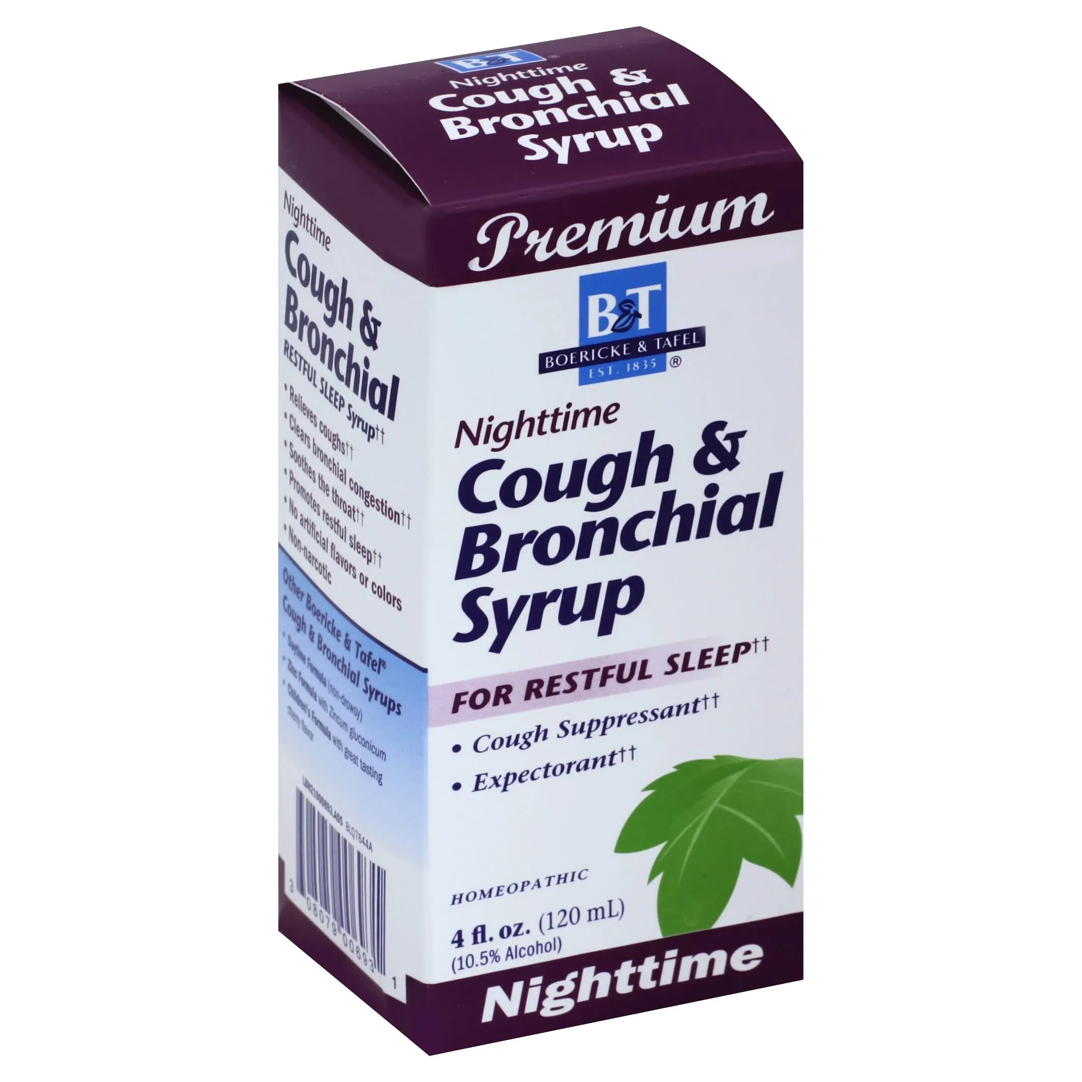 Boericke & Tafel Cough and Bronchial Syrup Nighttime - 4 fl oz