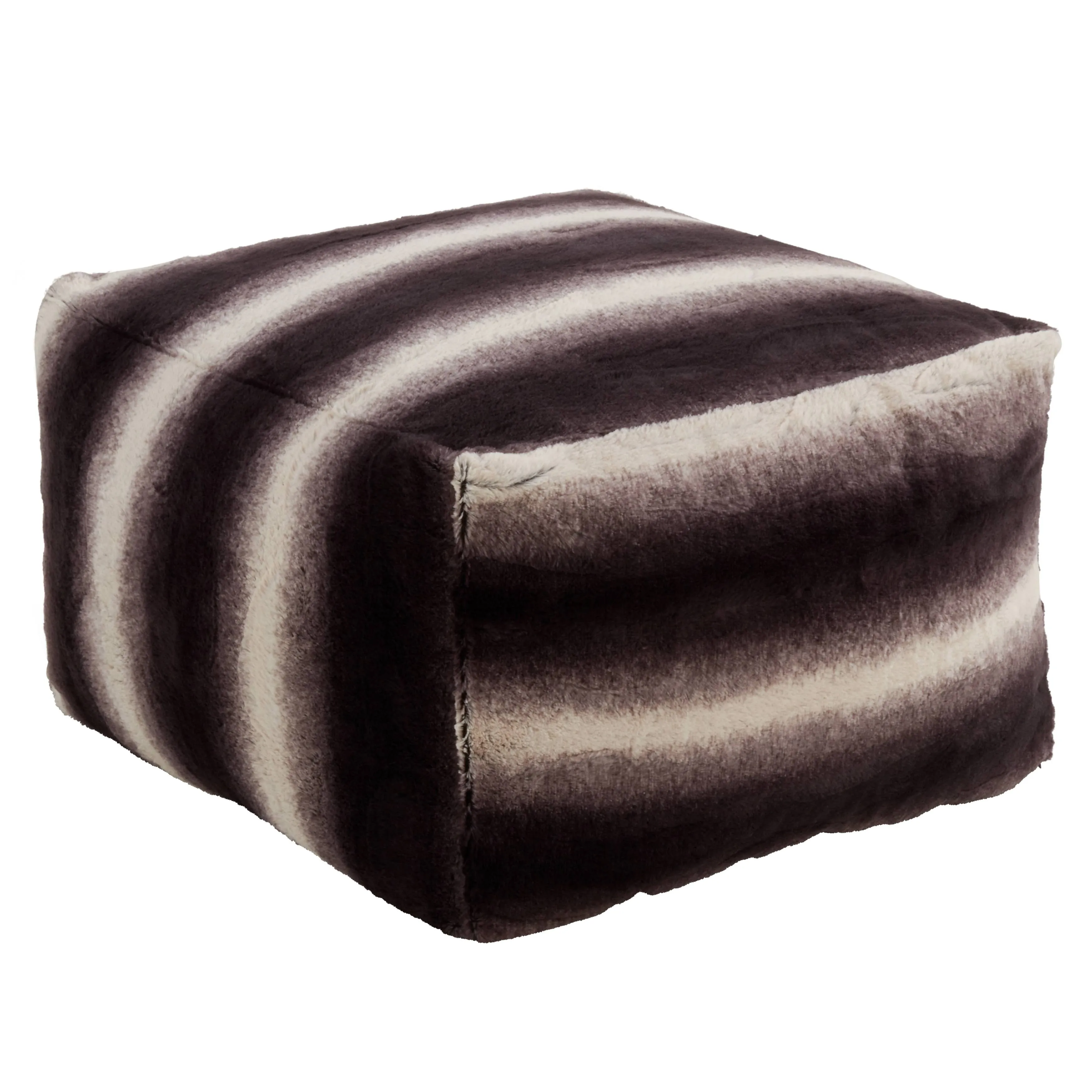 SARO LIFESTYLE Animal Print Faux Fur Pouf