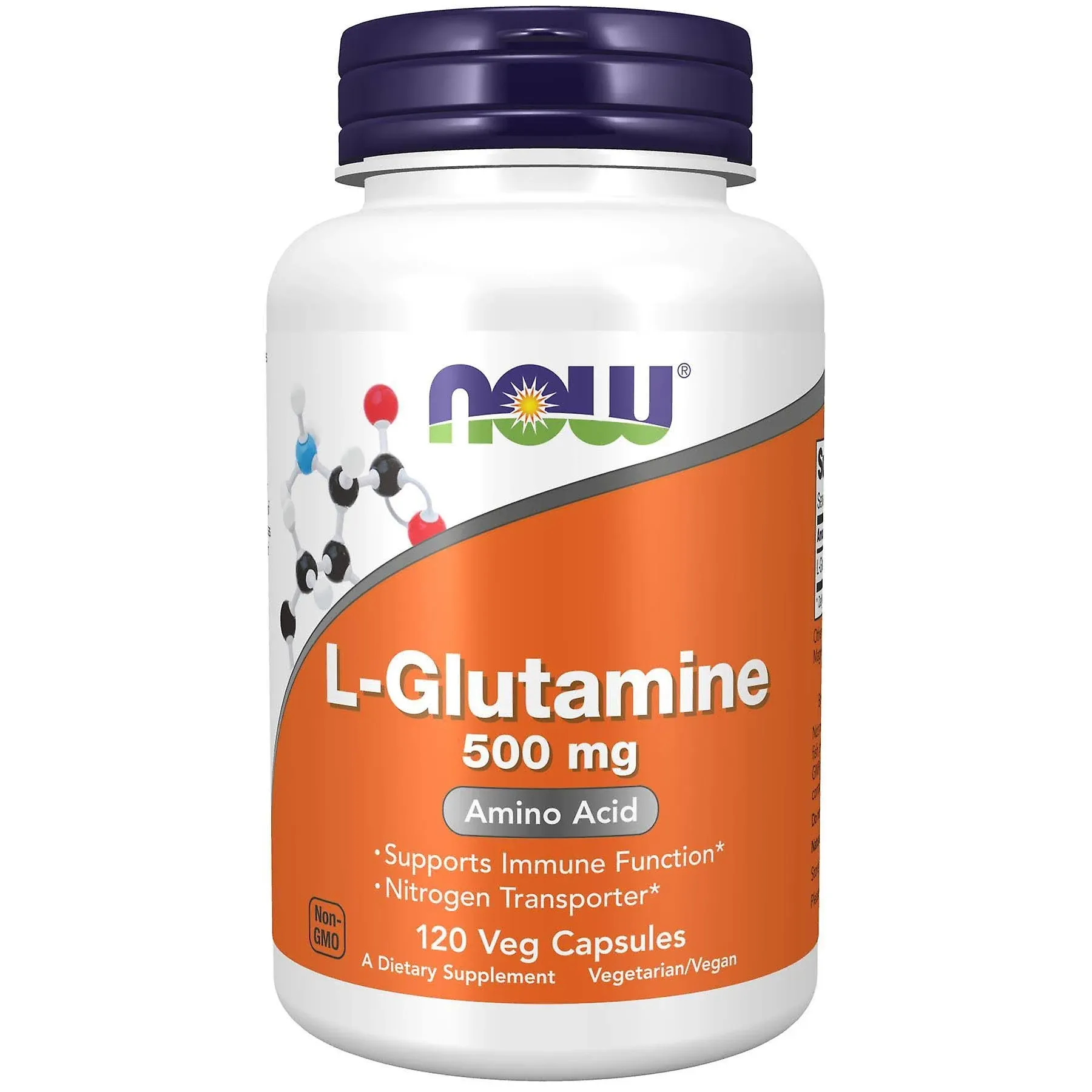 Now Foods L Glutamine 500 MG 120 Capsules