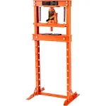 BENTISM Hydraulic Shop Press 12 Ton H-Frame Benchtop Garage Floor Press with Heavy Steel Plates Adjustable Workbench