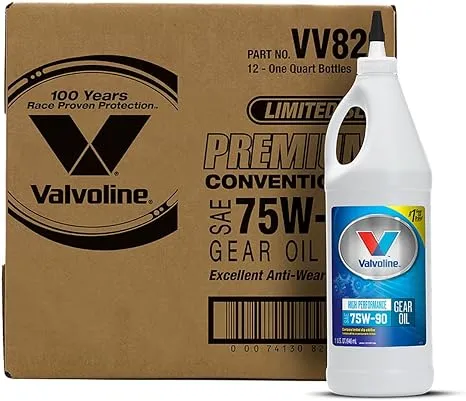 Valvoline SAE 75W-90 High Performance Gear Oil, 1 Quart x 12