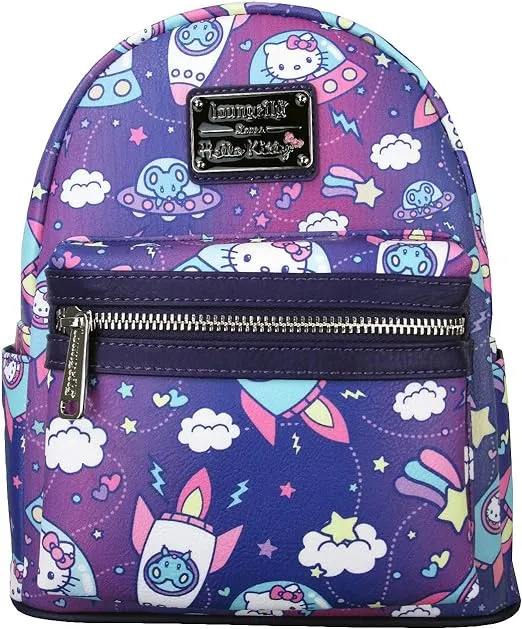 Loungefly Hello Kitty Spaceships Print Mini Backpack Standard