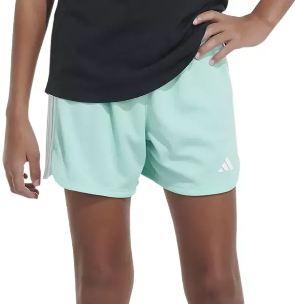 adidas Girls' 3-Stripes Mesh Shorts