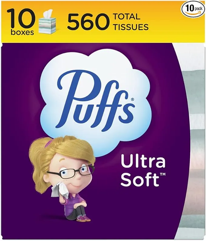 Puffs Ultra Soft Facial Tissues 10 Cubes of 56