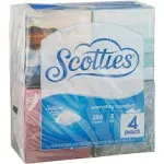 Scotties Facial Tissue, 2-Ply, Everyday Comfort, 4 Pack - 4 - 64 sheet boxes [256 tissues]