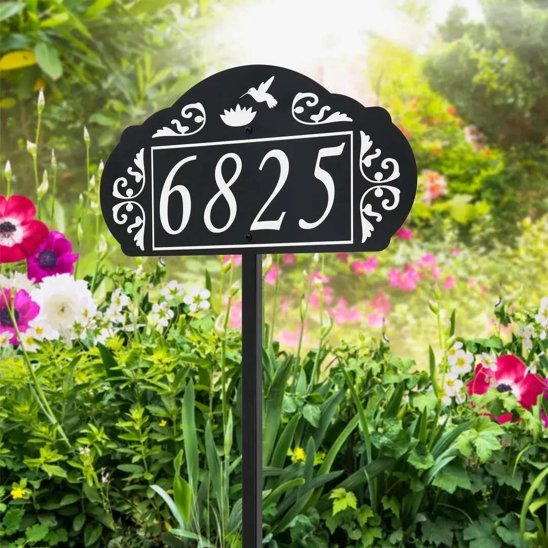 Reflective Garden or Lawn Address Sign Address America