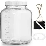 Folinstall 1 Gallon Clear Glass Mason Jar