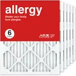 AIRx Allergy 16x20x1 MERV 11 Pleated Air Filter - Made in The USA - Box of 6