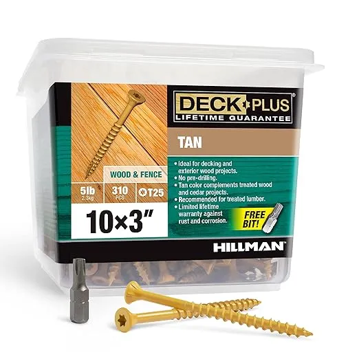 Deck Plus #10 x 3-in Wood To Wood Deck Screws (310-Per Box)Deck Plus #10 x 3-in Wood To Wood Deck Screws (310-Per Box)