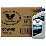 Valvoline European Vehicle Full Synthetic SAE 0W-20 Motor Oil 1 QT, Case of 6