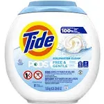 Tide PODS Free & Gentle Laundry Detergent Capsules, 58 oz., 81 Capsules (91798)