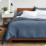 Bare Home Ultra Soft Washed Microfiber King/Cal King Duvet Cover with Zipper and Securing Ties and 2 King Pillow Shams, Linen-Like Look, Easy Care, Hypoallergenic (King/Cal King, Bering Sea)